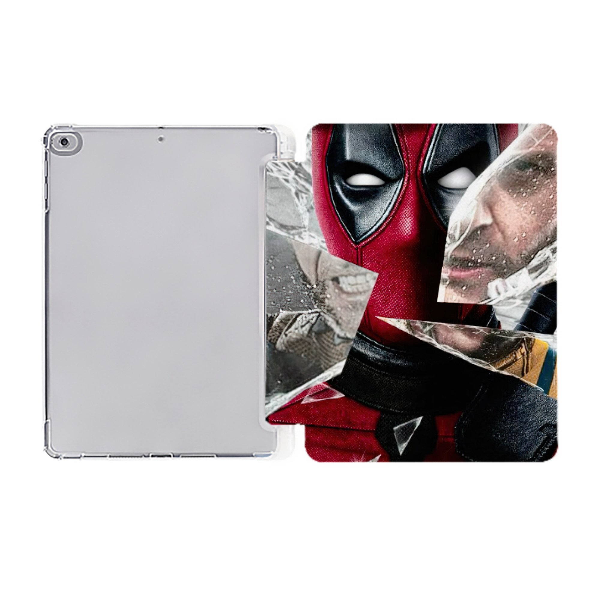 （画像用） Deadpool デッドプール IPad ケース ペン収納付き 三つ折りスタンド PUレザー×シリコン 対応機種9.5/10.5/10.9インチ